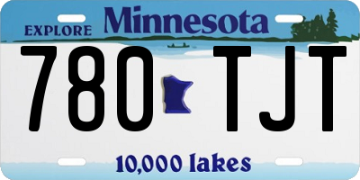MN license plate 780TJT
