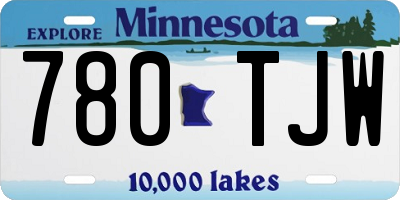 MN license plate 780TJW