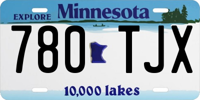 MN license plate 780TJX
