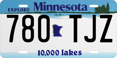 MN license plate 780TJZ