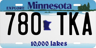 MN license plate 780TKA