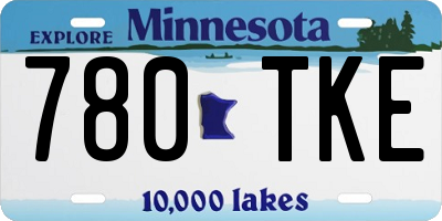 MN license plate 780TKE