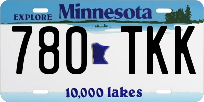 MN license plate 780TKK