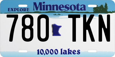MN license plate 780TKN