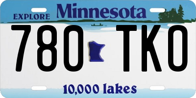 MN license plate 780TKO