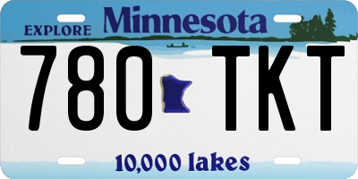 MN license plate 780TKT
