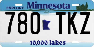 MN license plate 780TKZ