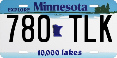 MN license plate 780TLK