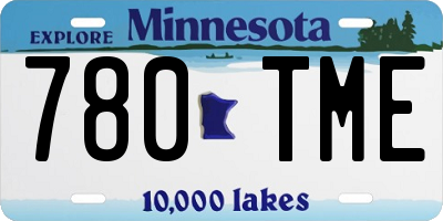 MN license plate 780TME