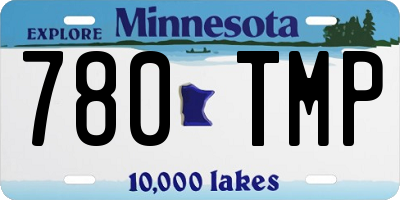 MN license plate 780TMP