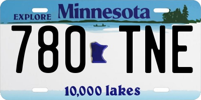 MN license plate 780TNE