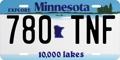 MN license plate 780TNF