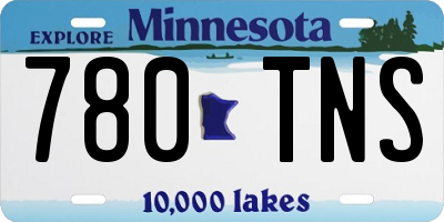 MN license plate 780TNS