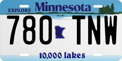 MN license plate 780TNW