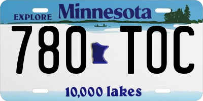 MN license plate 780TOC