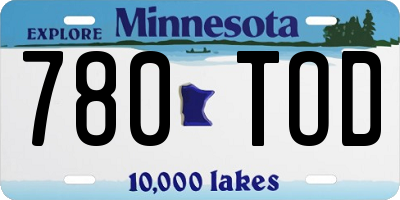 MN license plate 780TOD