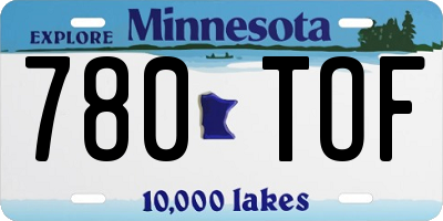 MN license plate 780TOF