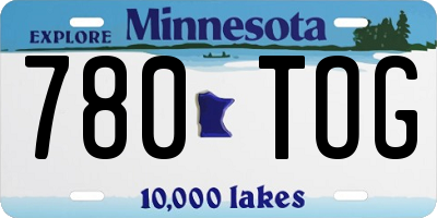 MN license plate 780TOG