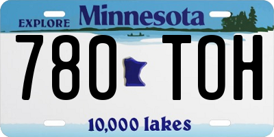 MN license plate 780TOH