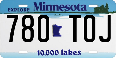 MN license plate 780TOJ