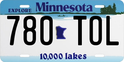 MN license plate 780TOL