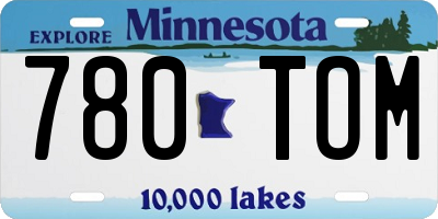 MN license plate 780TOM