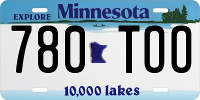 MN license plate 780TOO