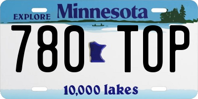 MN license plate 780TOP