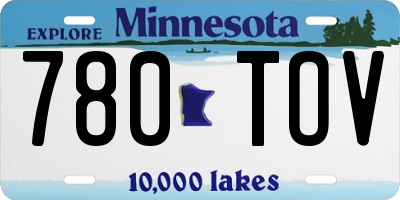 MN license plate 780TOV