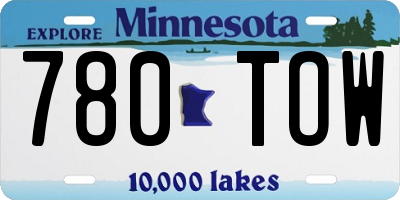 MN license plate 780TOW