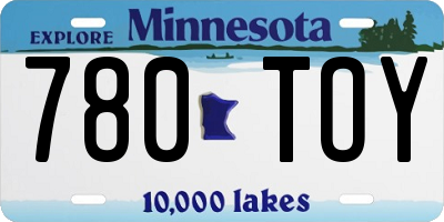 MN license plate 780TOY
