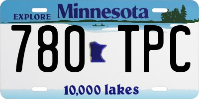 MN license plate 780TPC