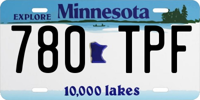 MN license plate 780TPF