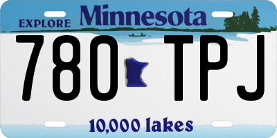 MN license plate 780TPJ
