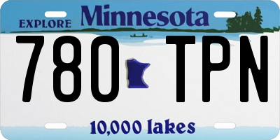 MN license plate 780TPN