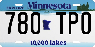 MN license plate 780TPO