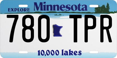 MN license plate 780TPR