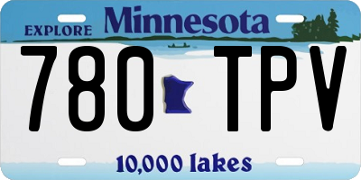 MN license plate 780TPV