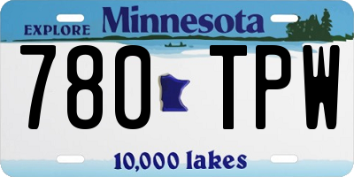 MN license plate 780TPW
