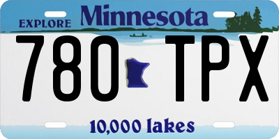 MN license plate 780TPX