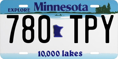 MN license plate 780TPY