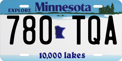 MN license plate 780TQA