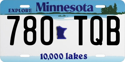MN license plate 780TQB