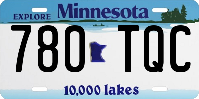 MN license plate 780TQC