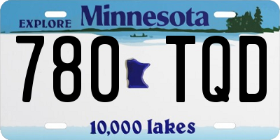 MN license plate 780TQD
