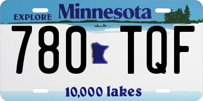MN license plate 780TQF