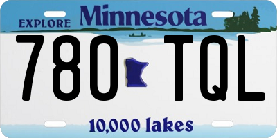 MN license plate 780TQL