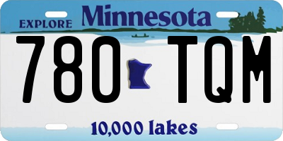 MN license plate 780TQM