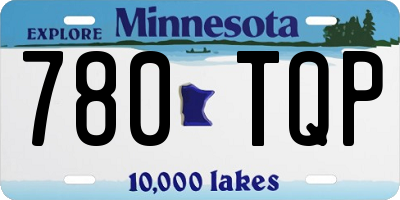 MN license plate 780TQP