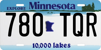 MN license plate 780TQR
